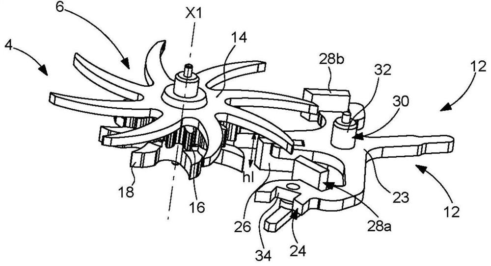 Escapement mechanism for a timepiece