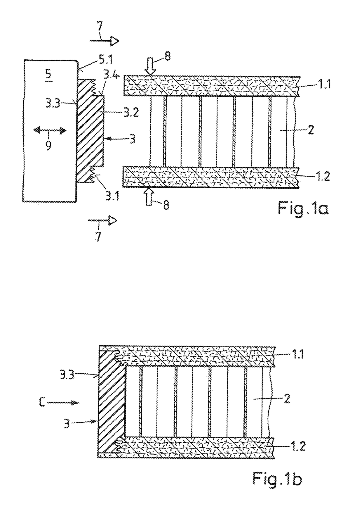 Method of fastening an edge structure to a construction element