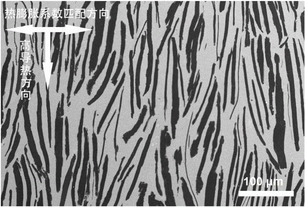 Graphite flake/copper composite material used for vertical directional heat dissipation, and preparation method thereof