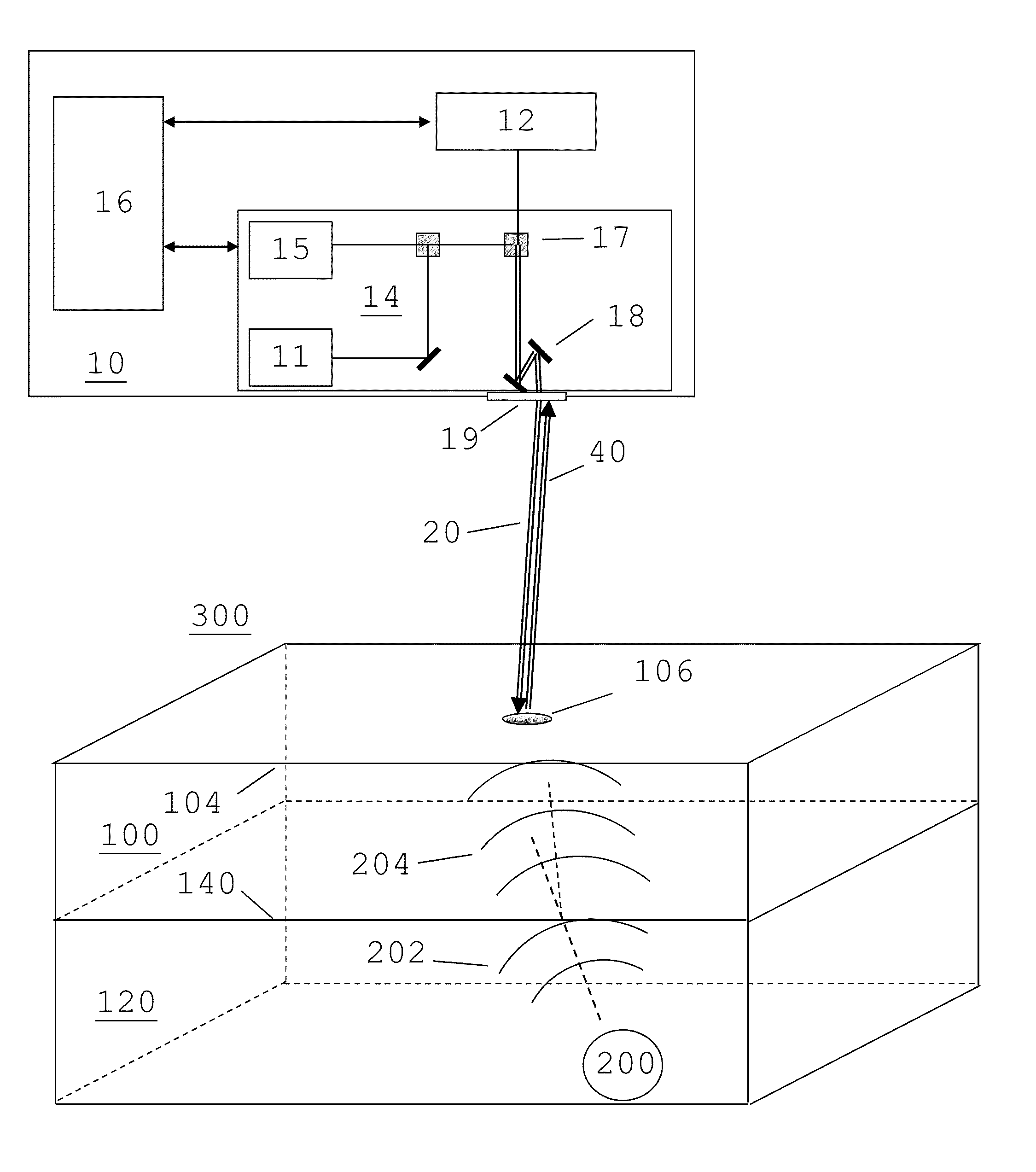 Laser-based method of detecting underwater sound through an ice layer