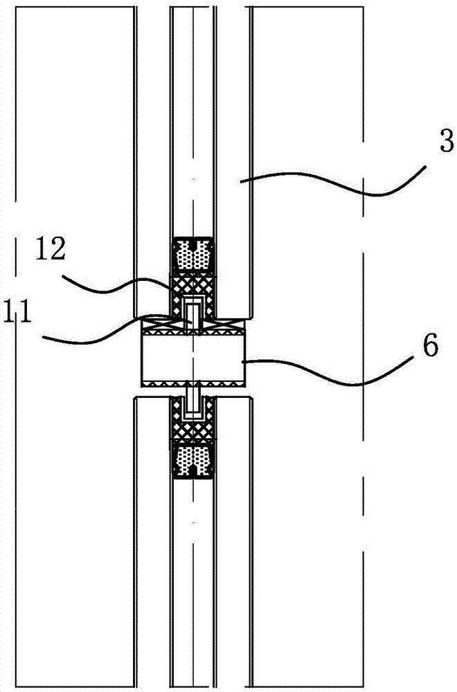 Glass connection claw of extra large hidden type glass curtain wall and mounting structure of glass connection claw