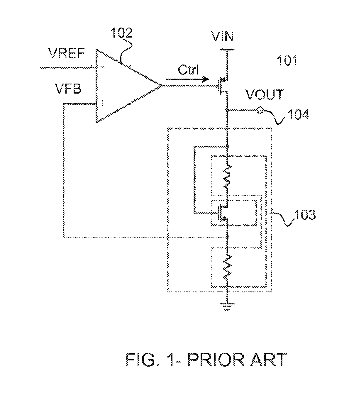 Voltage regulator, application-specific integrated circuit and method for providing a load with a regulated voltage
