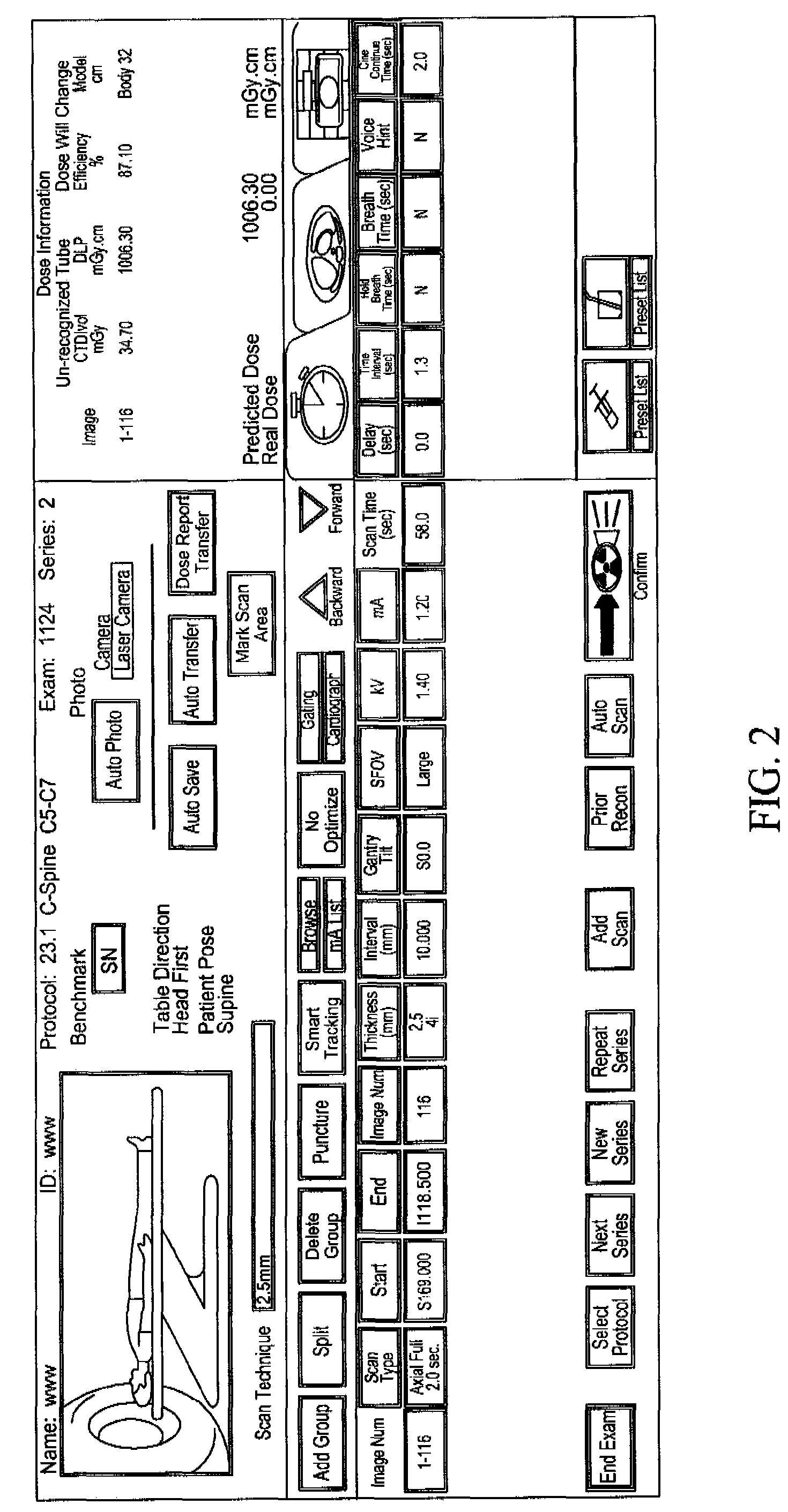 Scanning detection device of an X-ray CT apparatus, an X-ray CT system, and method of operation of the same