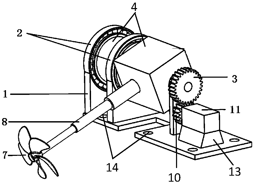 A rocking telescopic arm anti-rolling device for ship anti-rolling