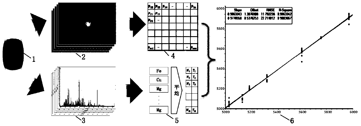 Method and device for detecting oil elements based on image-assisted atomic emission spectroscopy