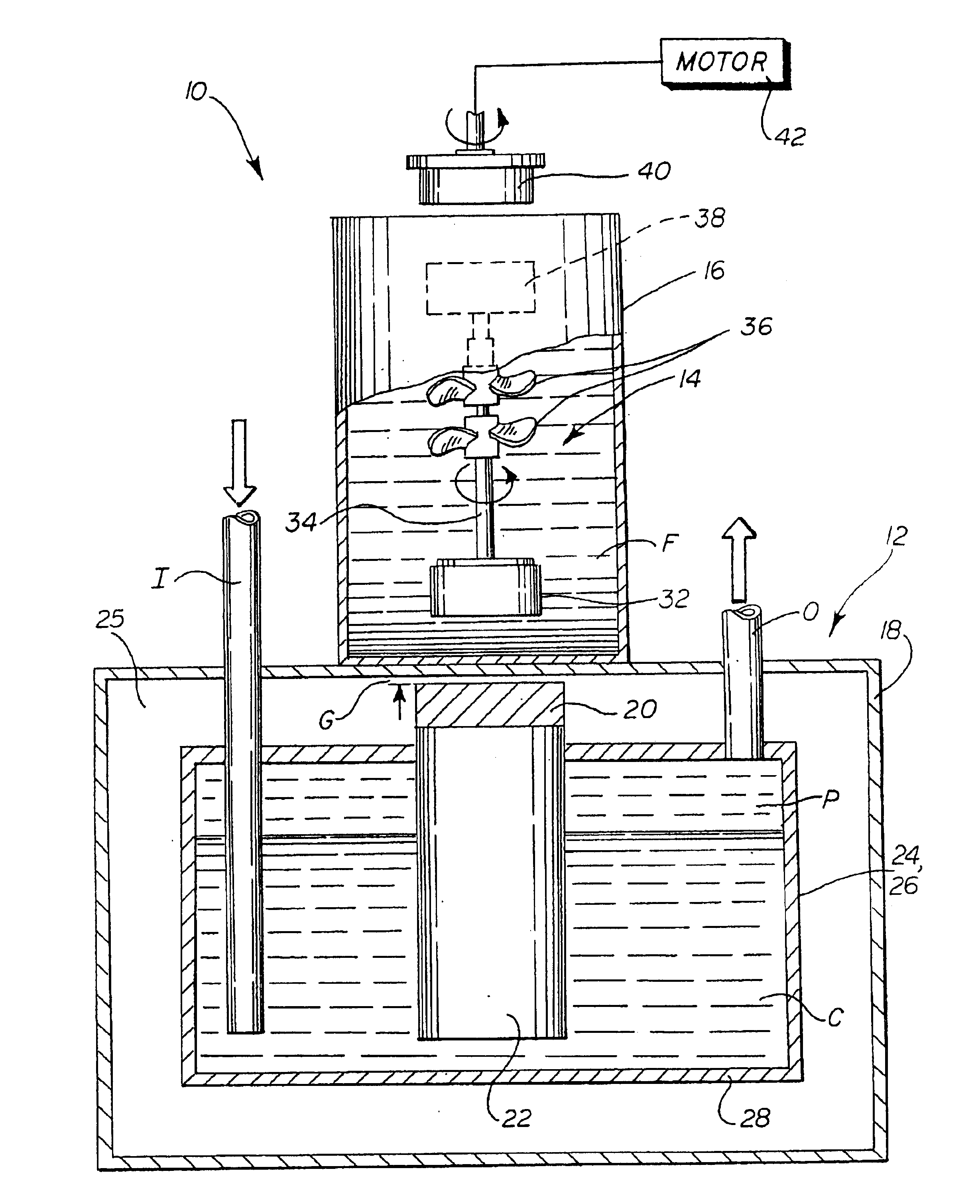 Set-up kit for a pumping or mixing system using a levitating magnetic element