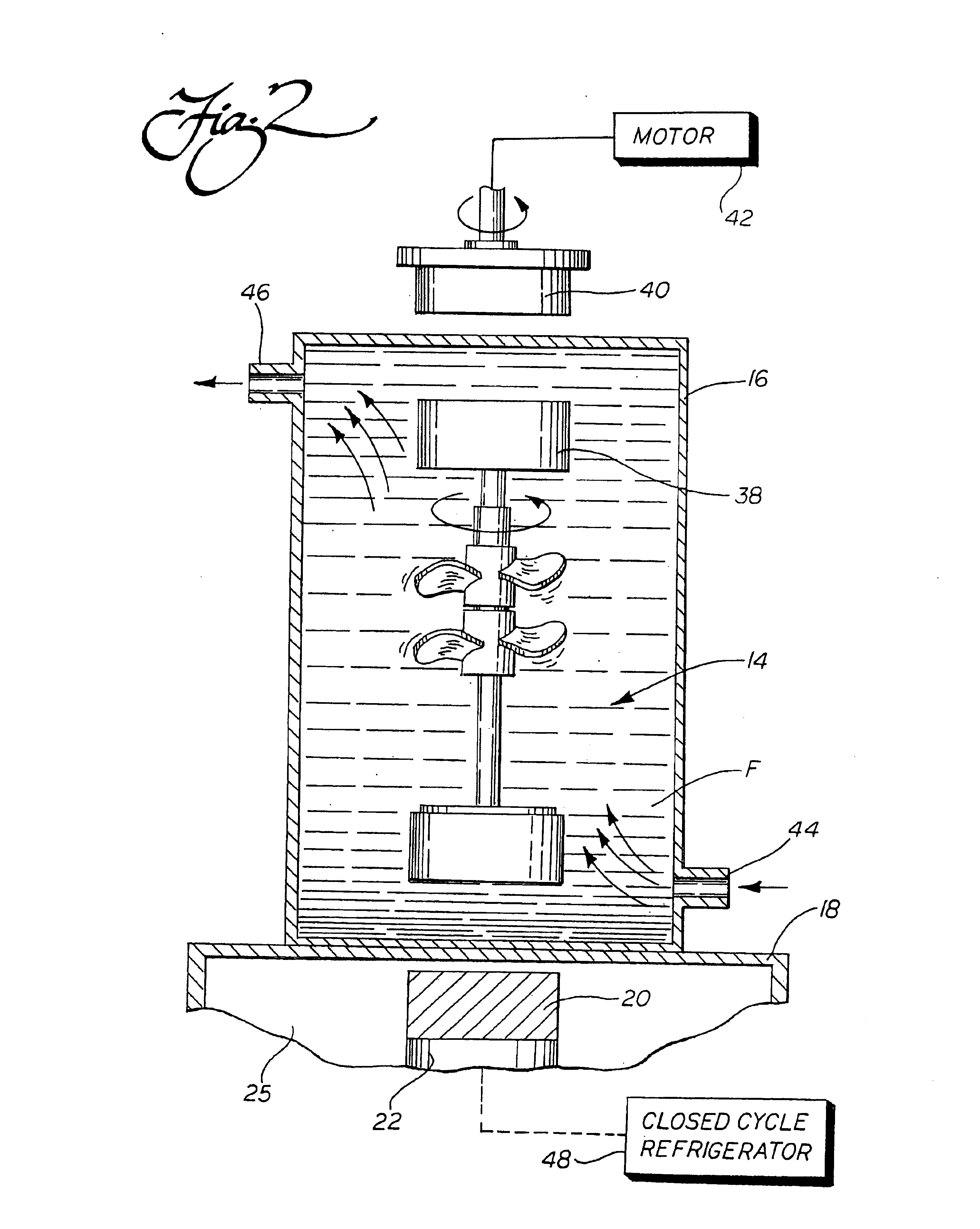 Set-up kit for a pumping or mixing system using a levitating magnetic element