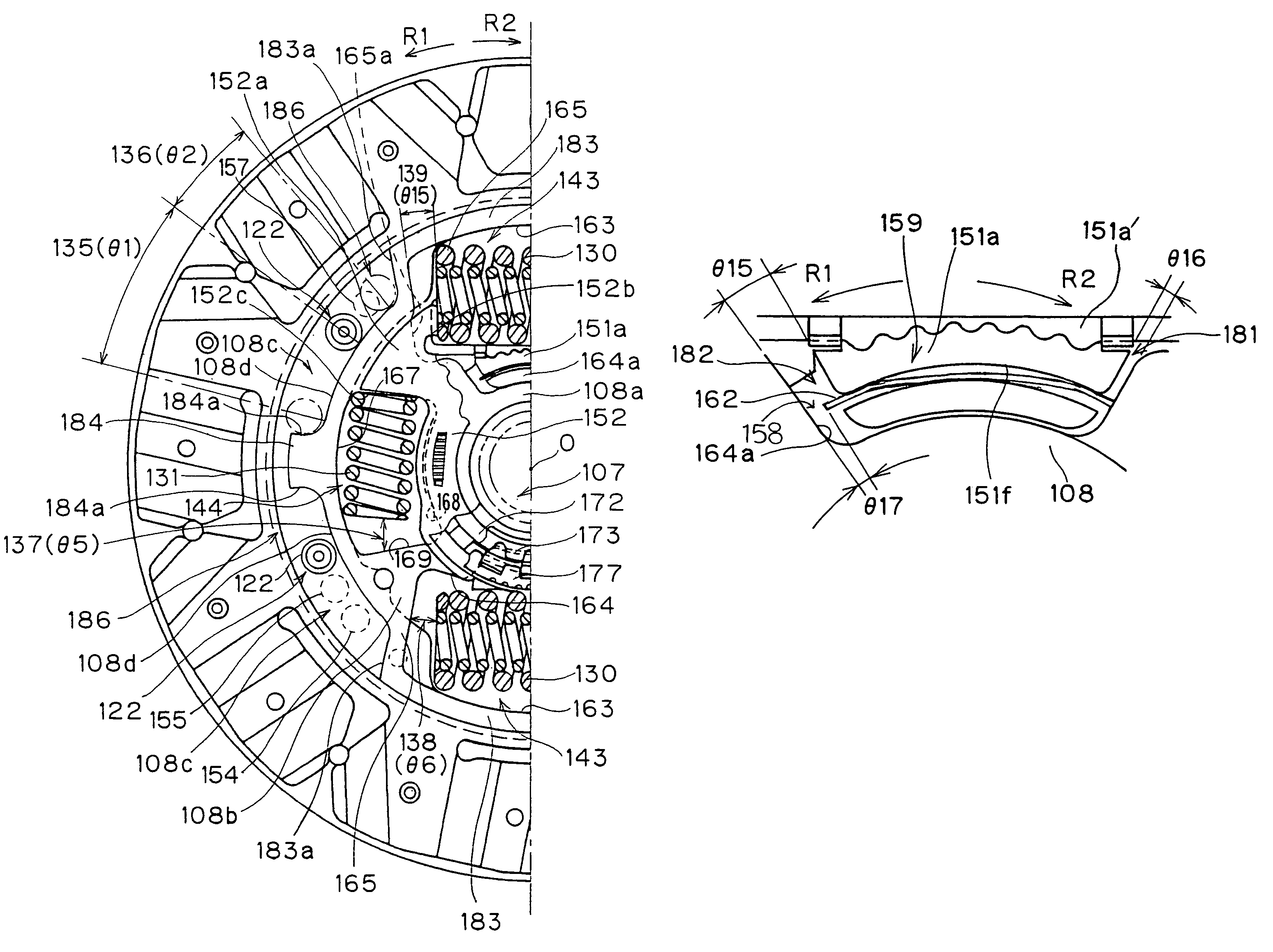 Damper mechanism and damper disk assembly