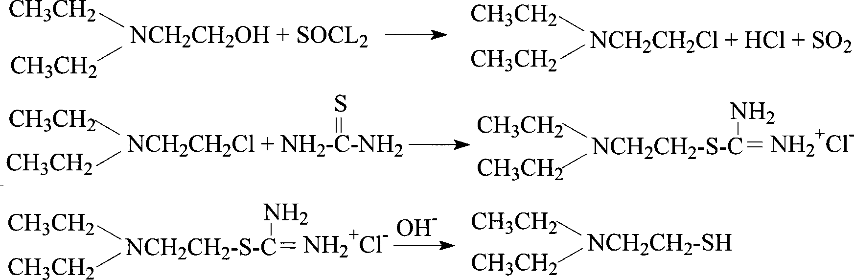 Method for preparing diethylamino ethanethiol
