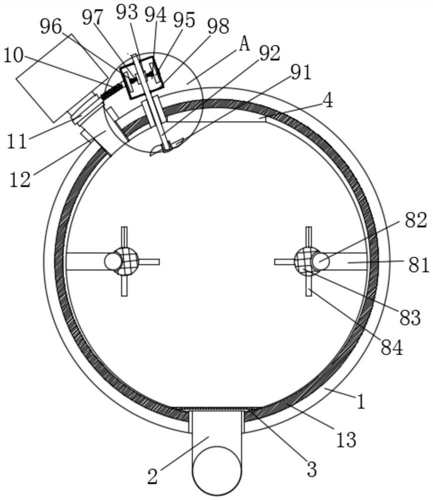 Granular raw material drying device for processing new material film