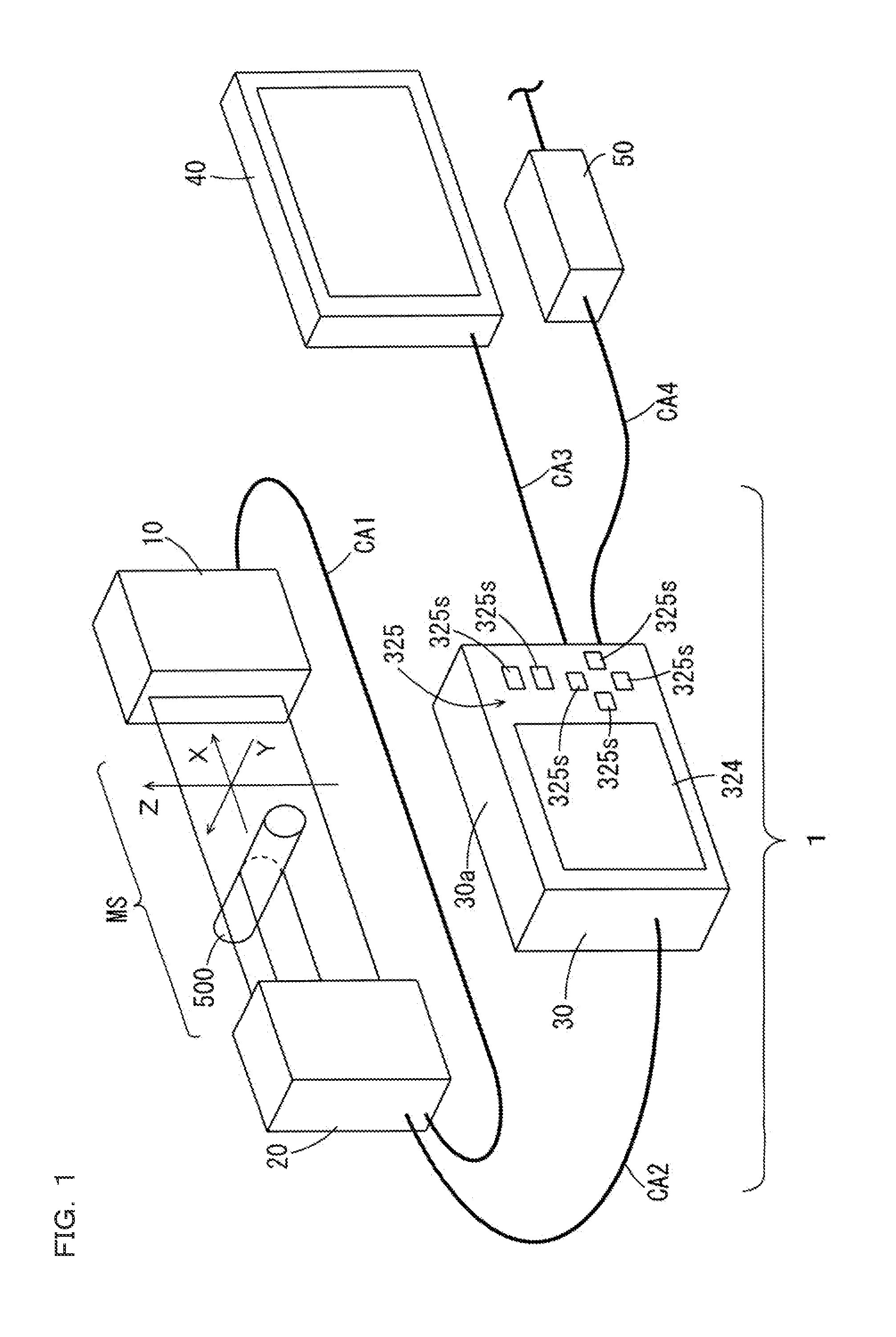 Optical measuring device with positional displacement detection