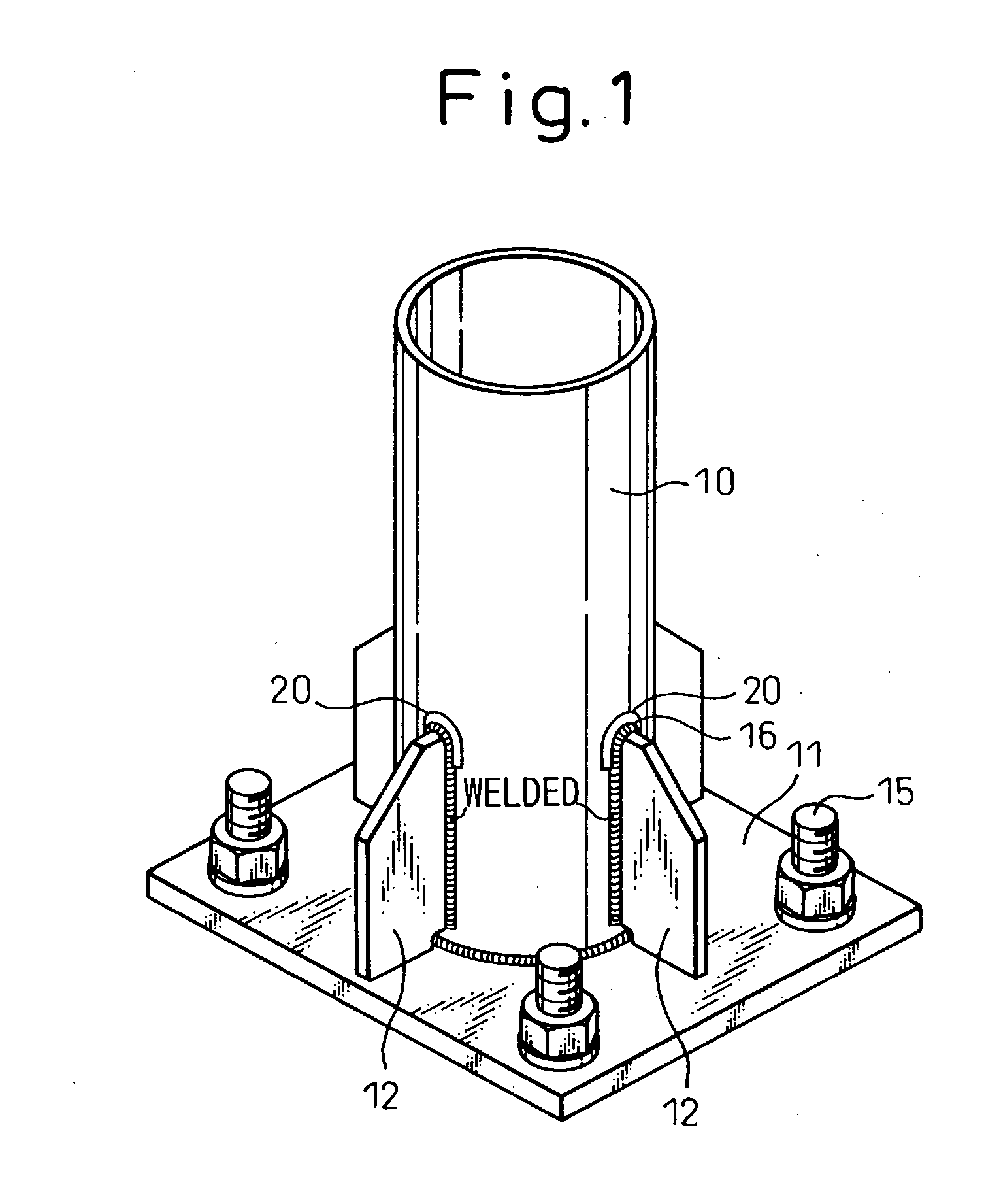Steel pipe pole base and reinforcing method thereof