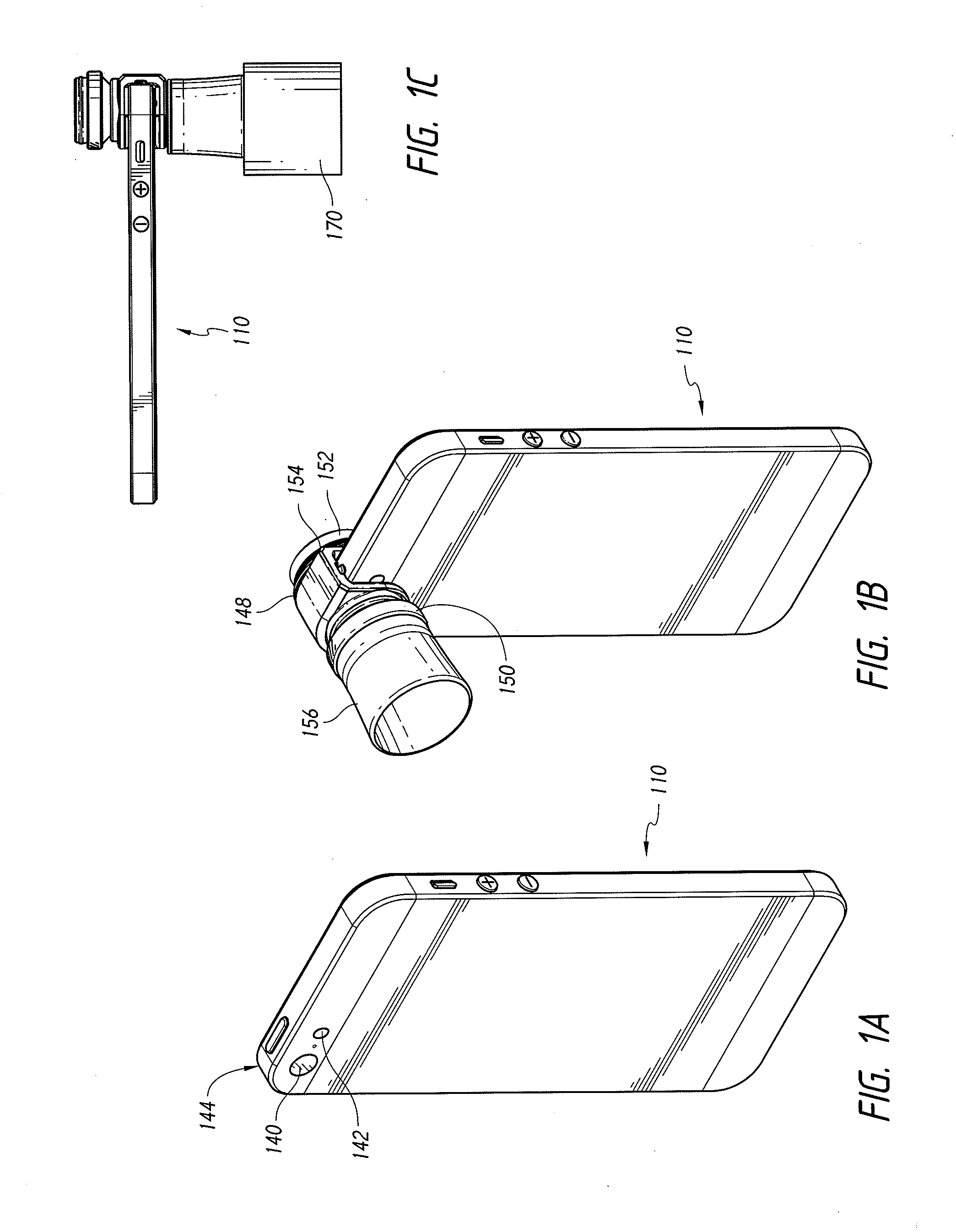 Devices and methods for close-up imaging with a mobile electronic device