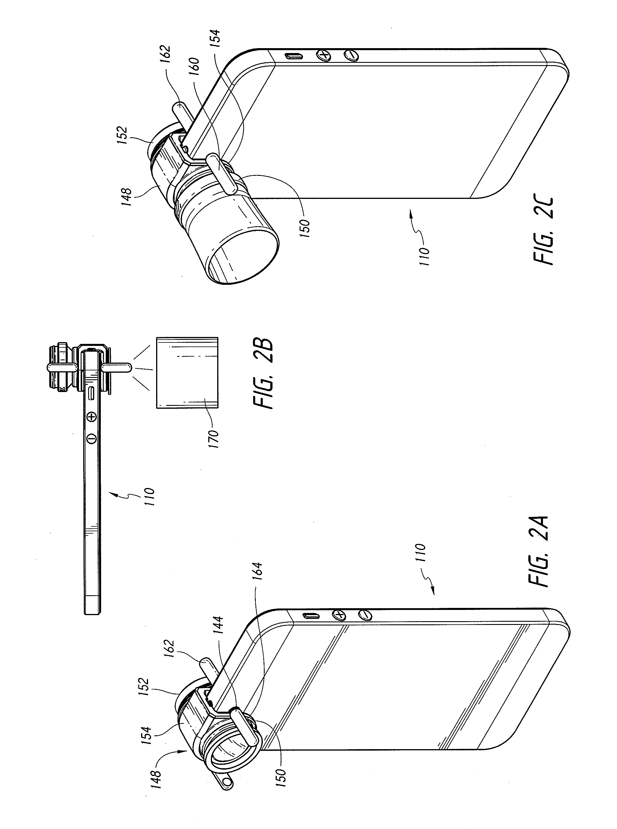 Devices and methods for close-up imaging with a mobile electronic device