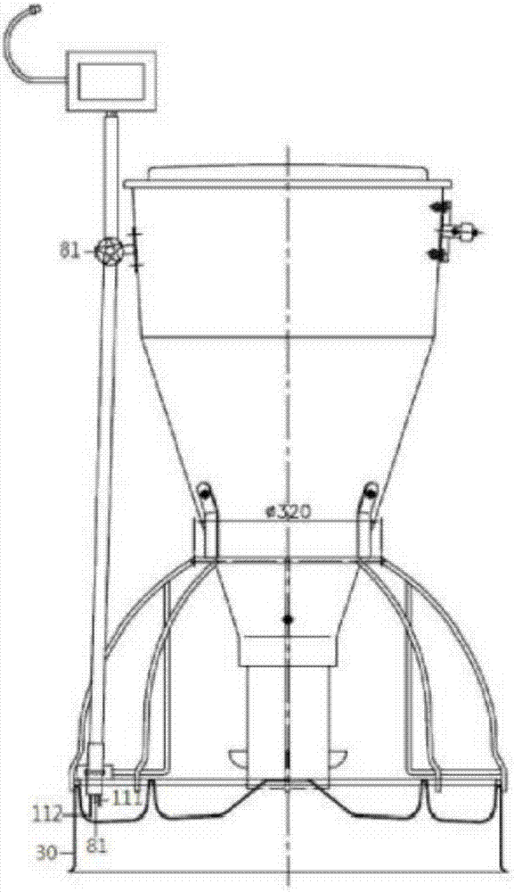 A water supplying apparatus in an automatic feeding machine using a potential difference of two potentiometric sensors