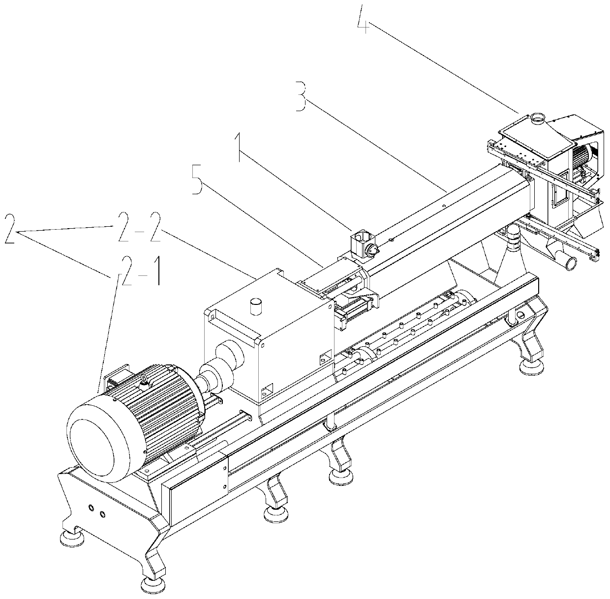 Extruding machine capable of automatically discharging screw rod
