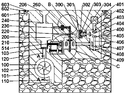 An anti-clogging seepage treatment structure