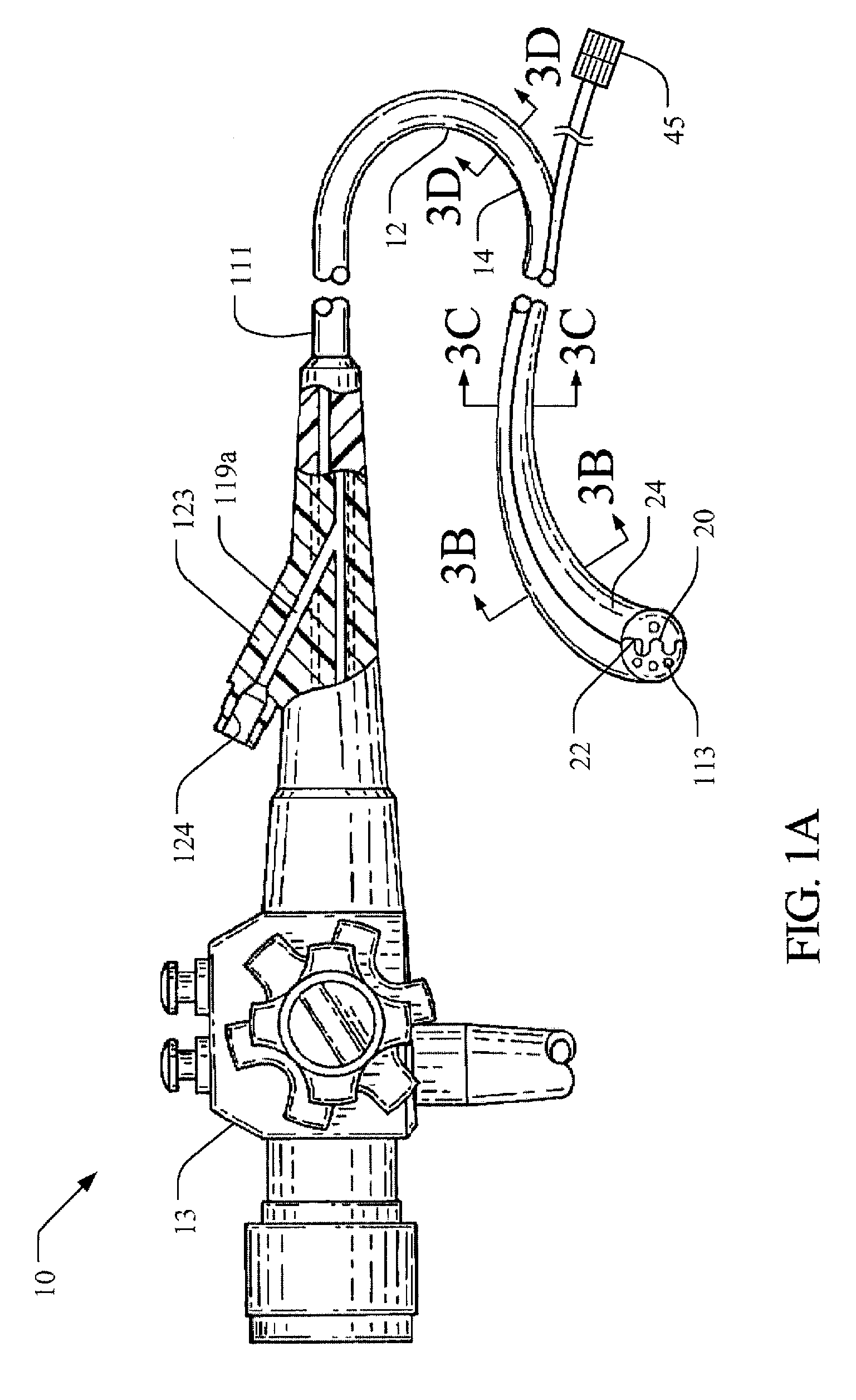 Endoscopic apparatus having an outer rail