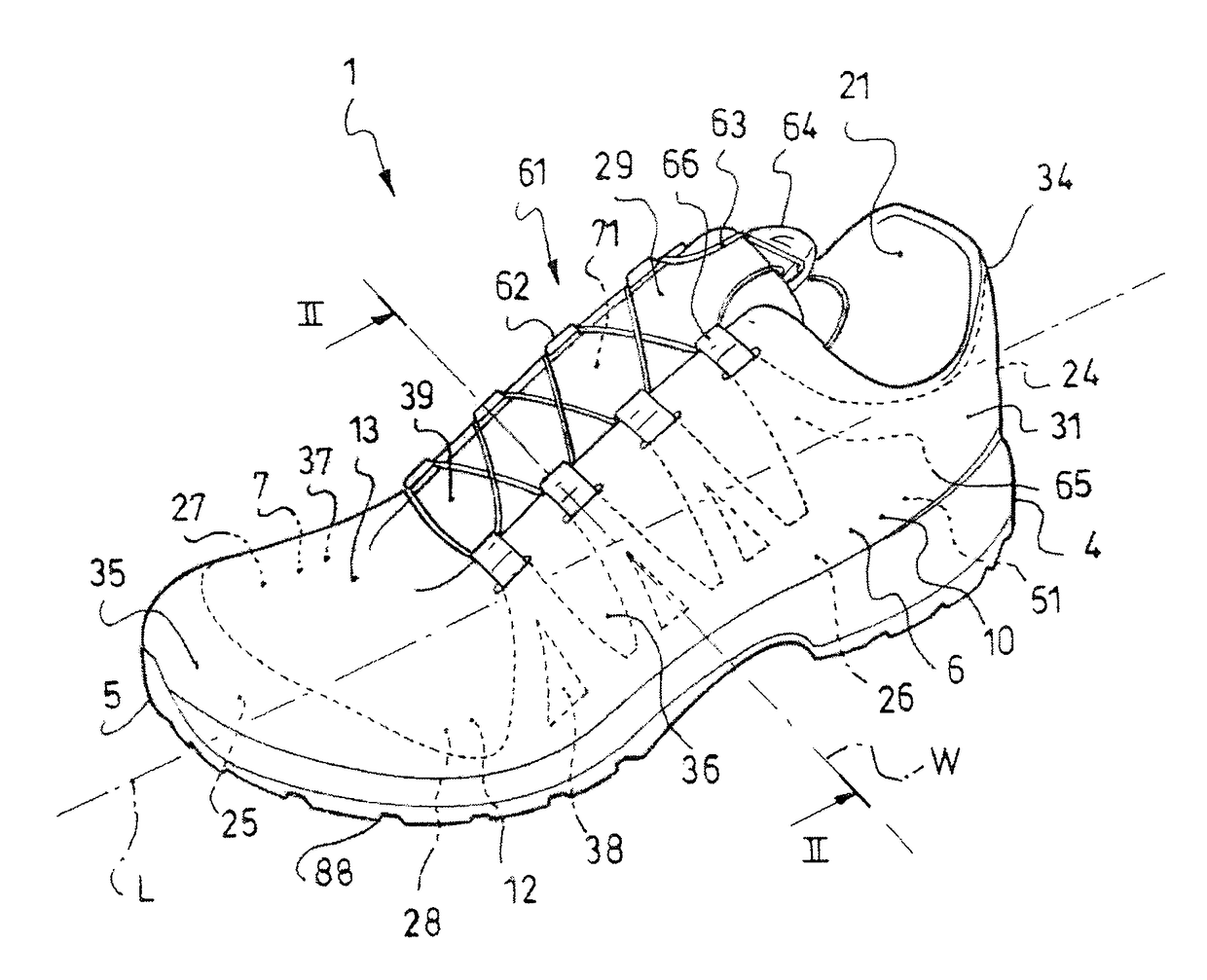 Article of footwear with improved structure
