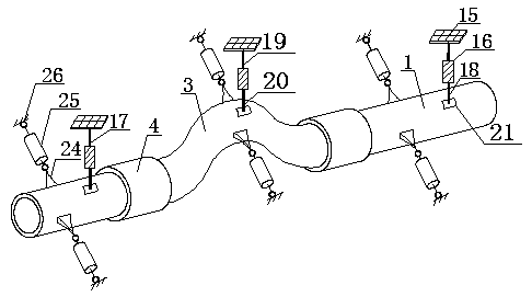 Large-diameter long-conveying intelligent thermal insulation combined pipeline structure and construction method thereof