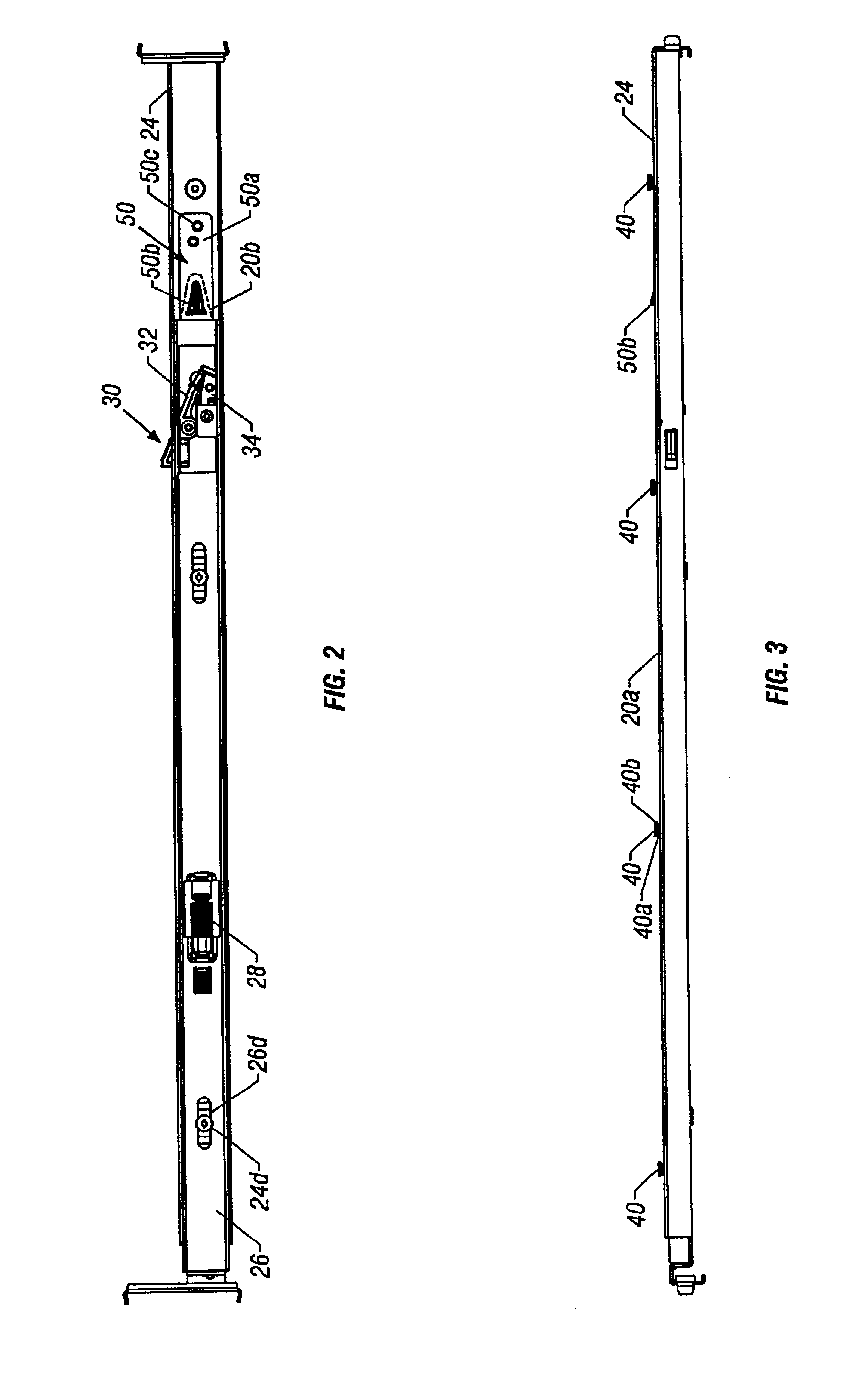 Expandable slide and rail assembly for a rack and method of installing same