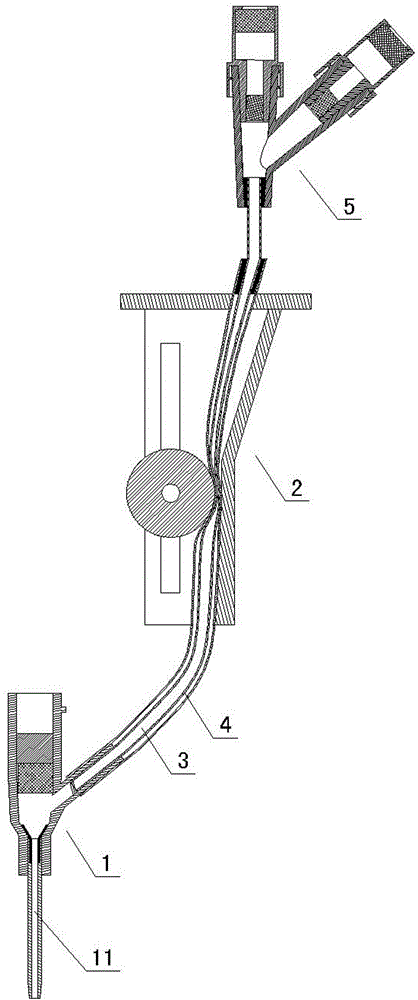 Remaining needle with flow adjuster