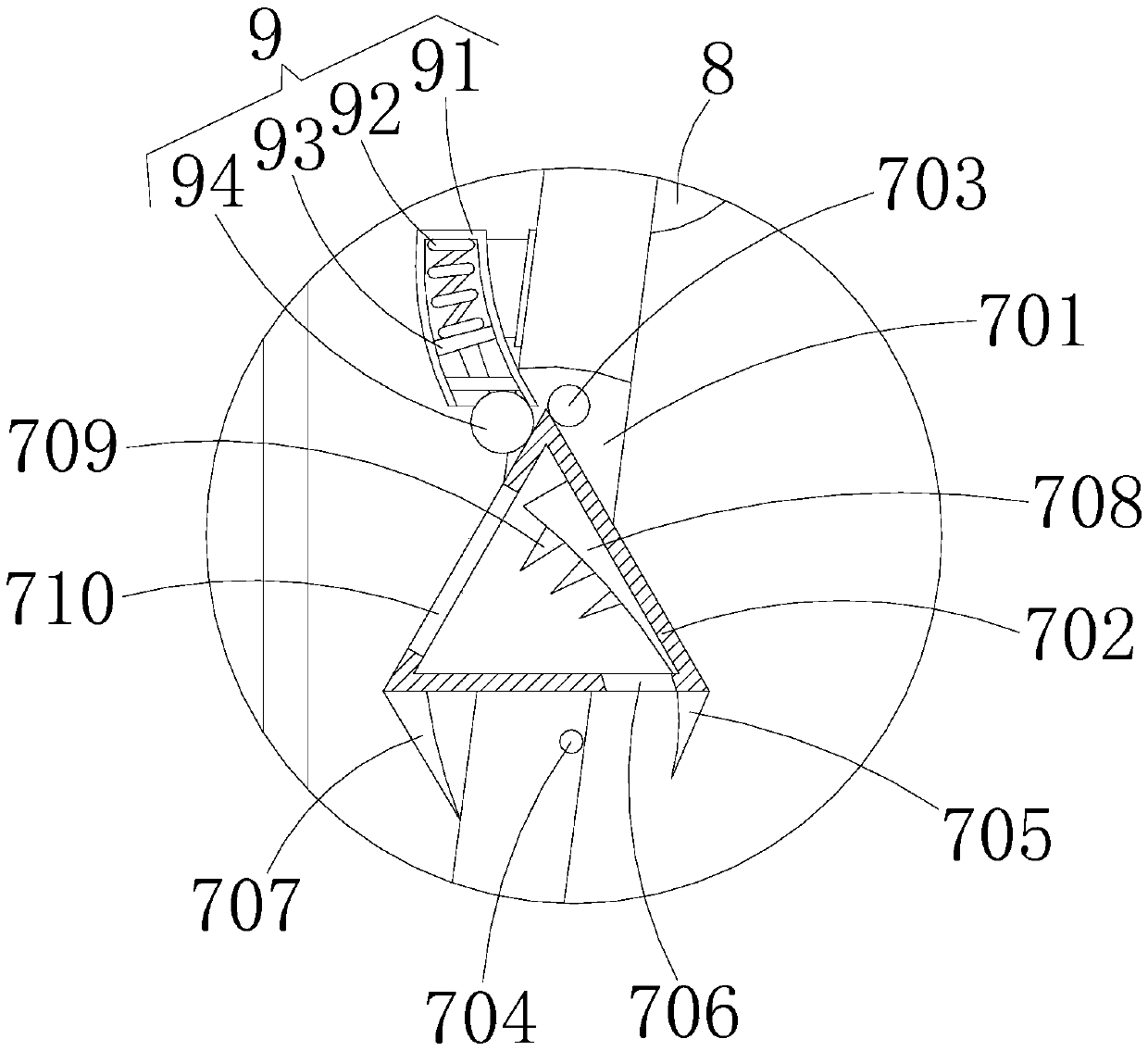 Cutter for detecting nitrite content of halogen beef