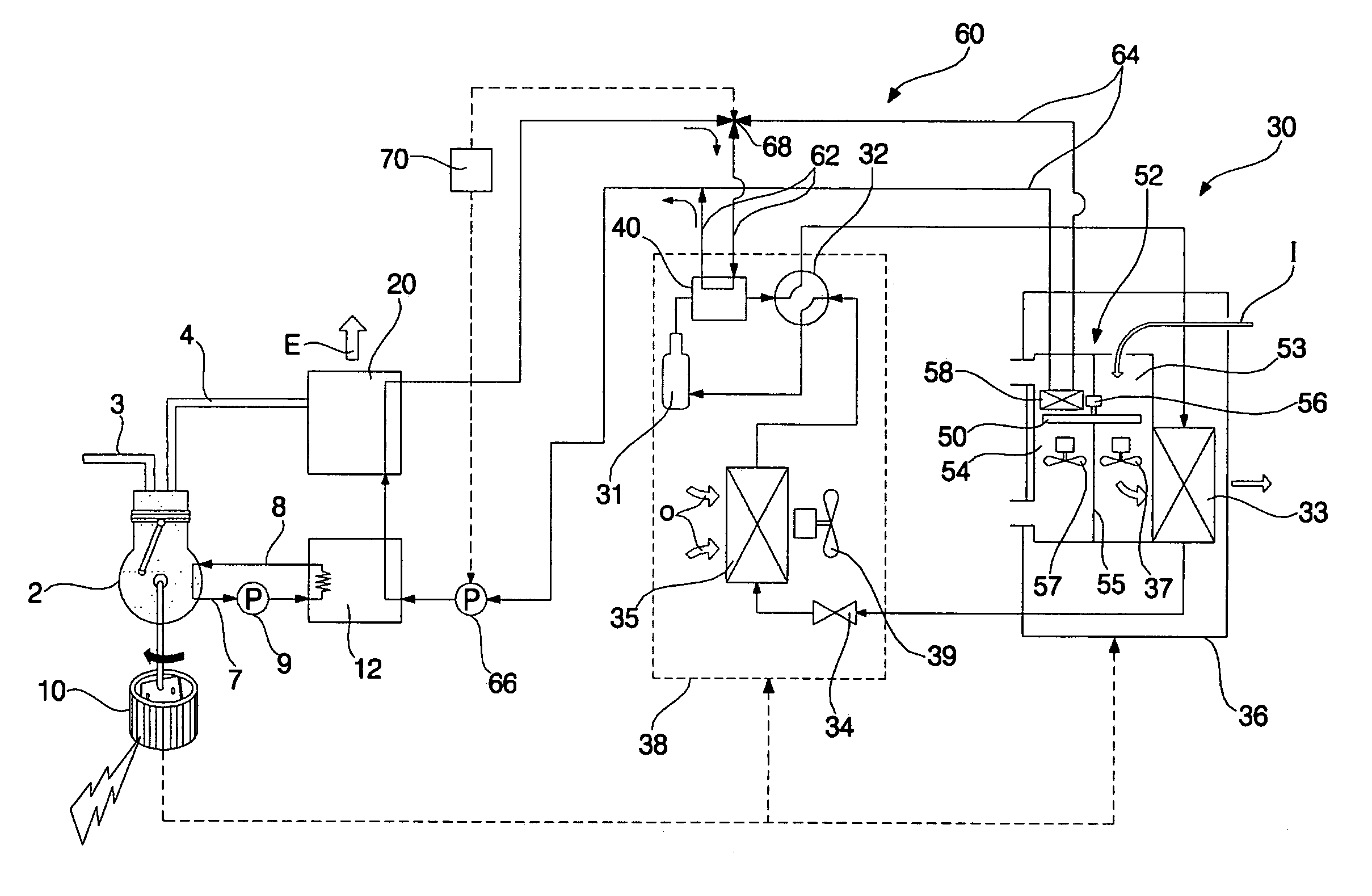 Electricity generating and air conditioning system with dehumidifier