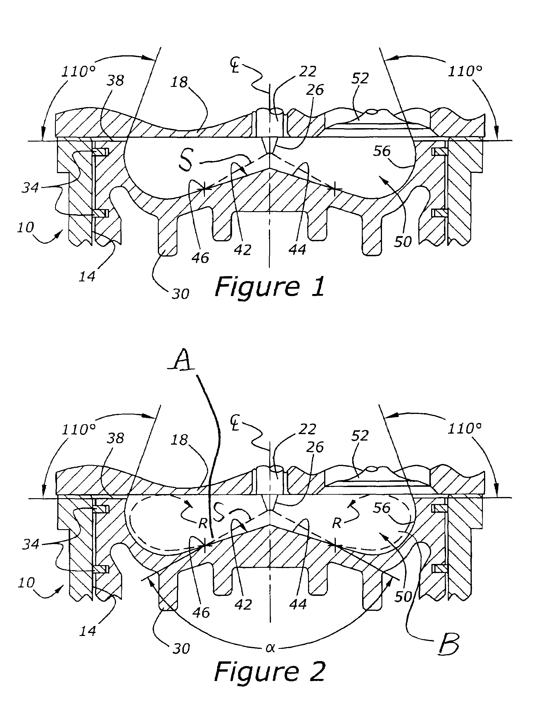 Diesel combustion system with re-entrant piston bowl