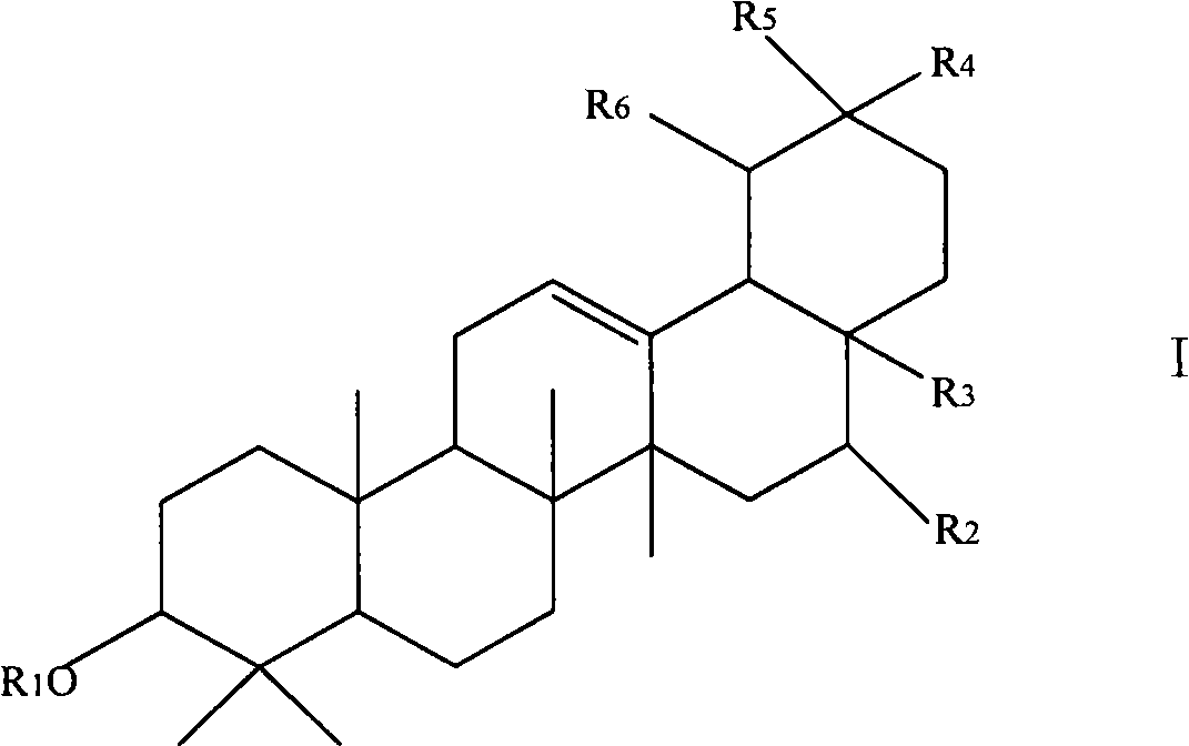 New purpose of triterpene substance