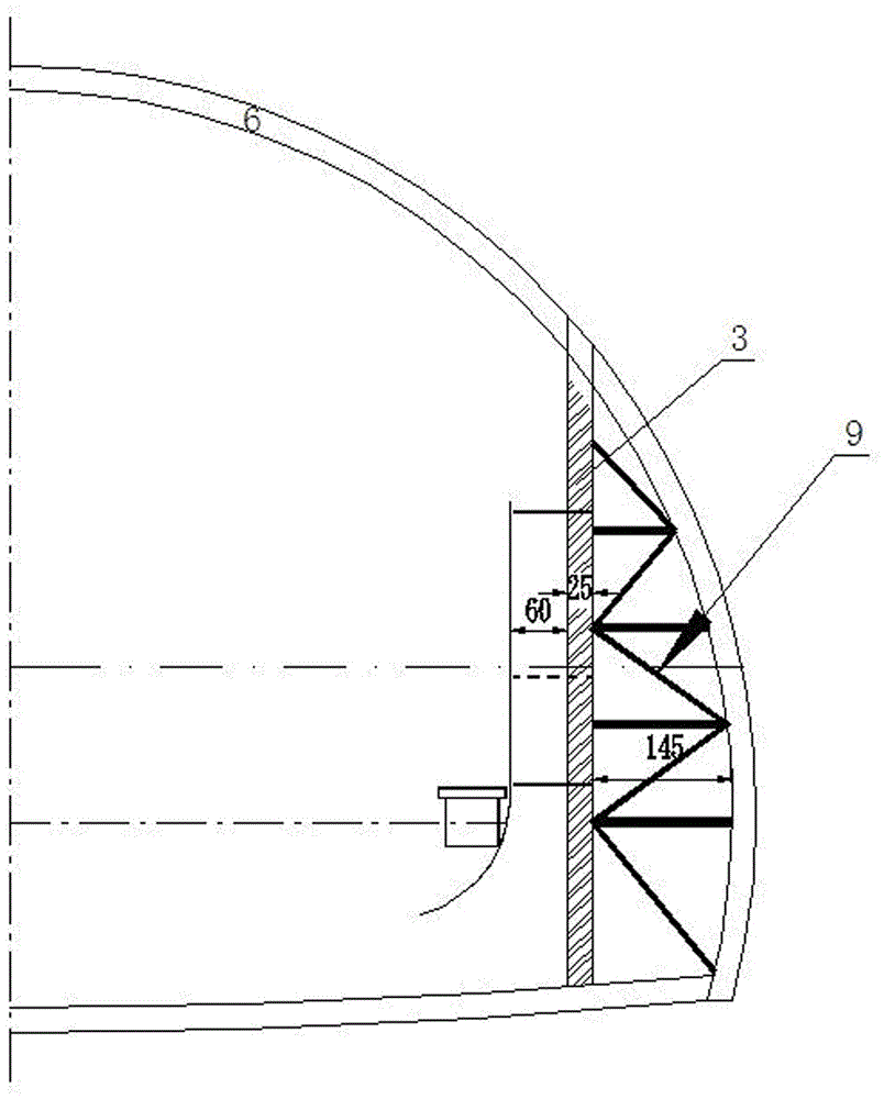 Construction method of double arch tunnel auxiliary middle wall without middle pilot tunnel