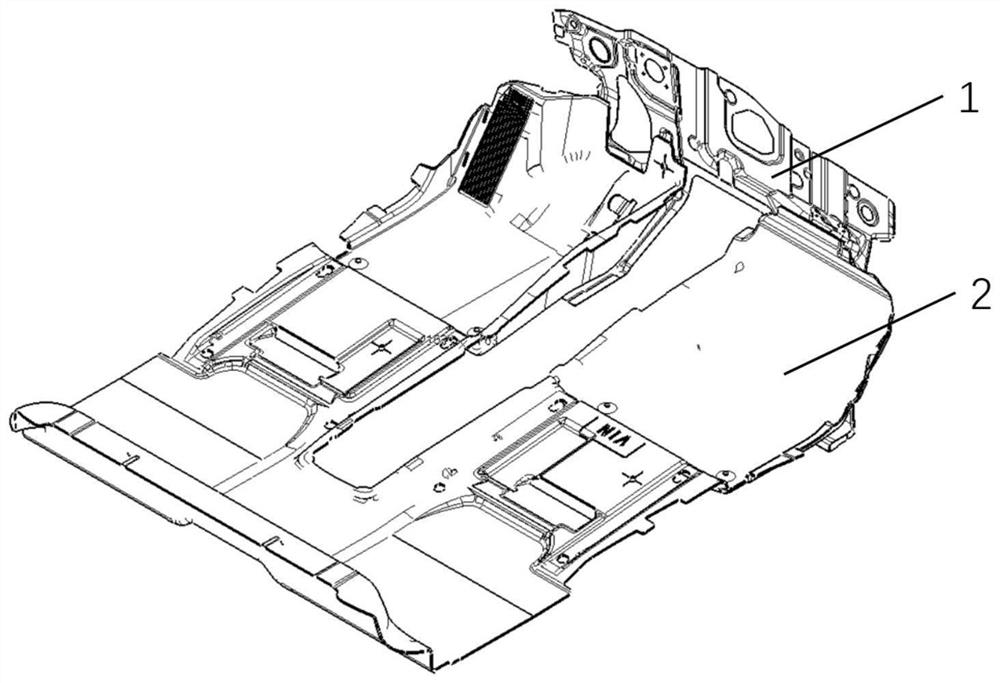 Shank protection structure of co-driver foot area and front vehicle body structure