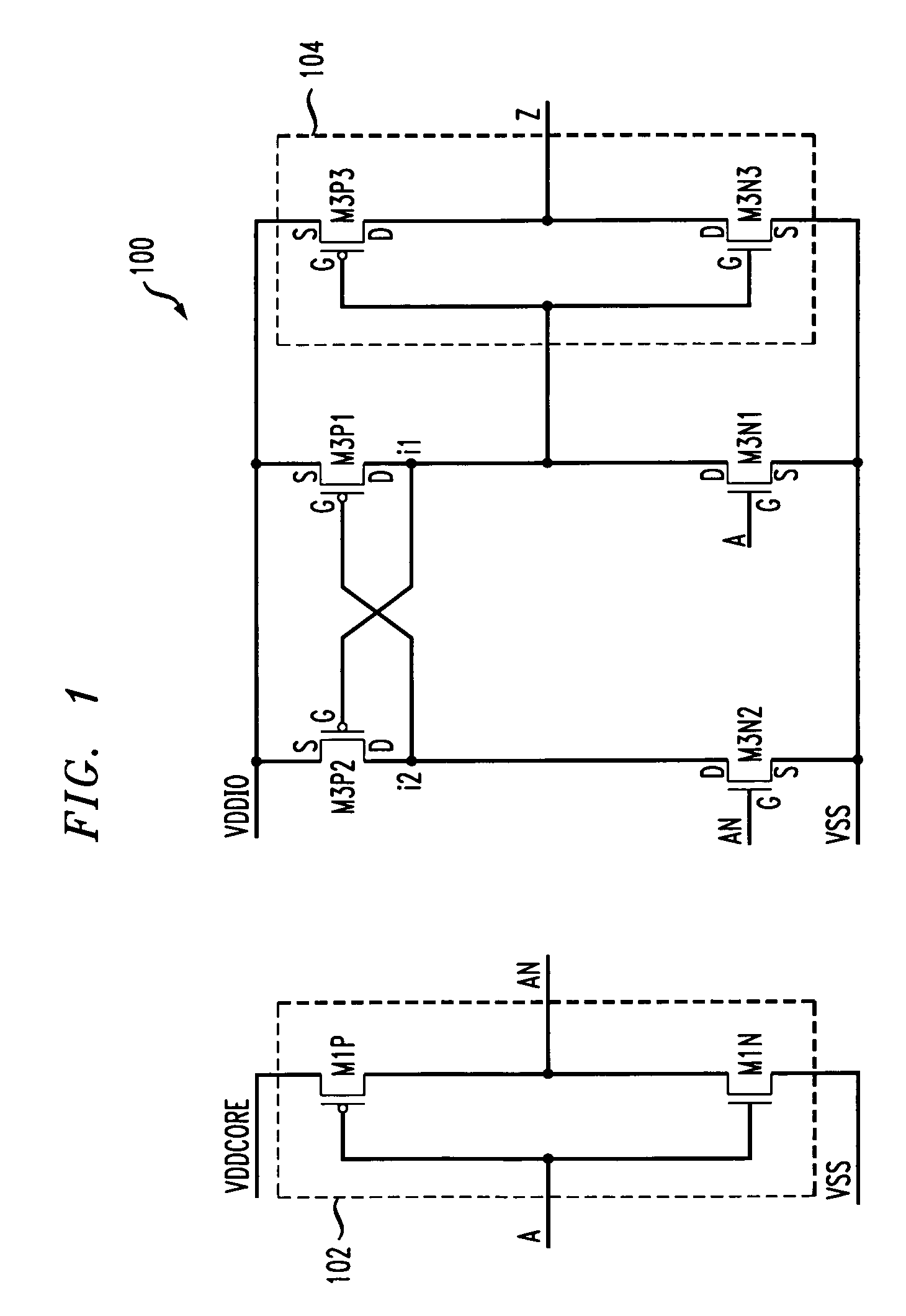 Voltage level translator circuit with wide supply voltage range
