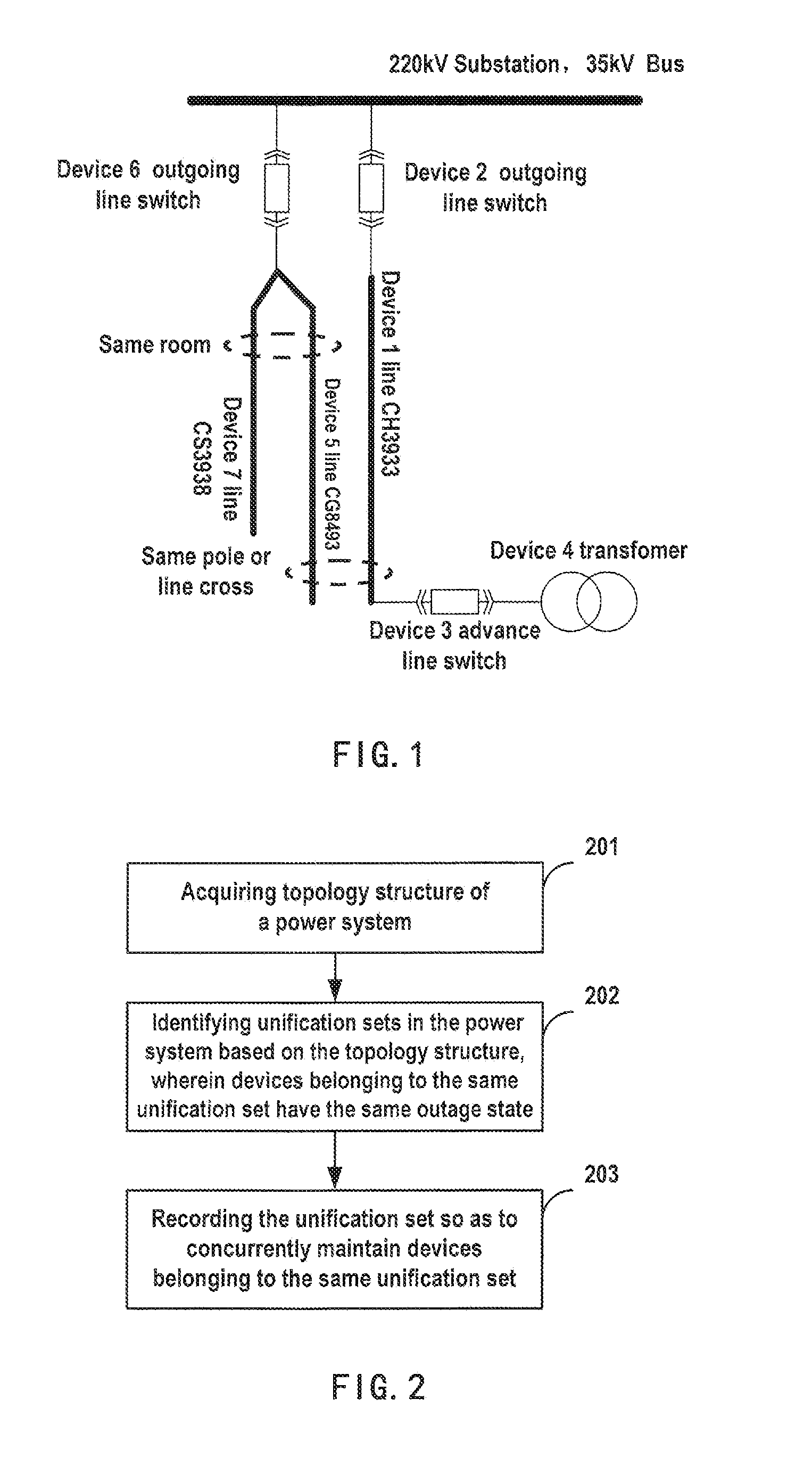 Method and apparatus for processing power system topology structure information