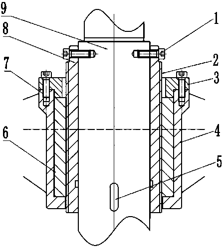 Self-lubricating bearing device for high-temperature molten salt pump