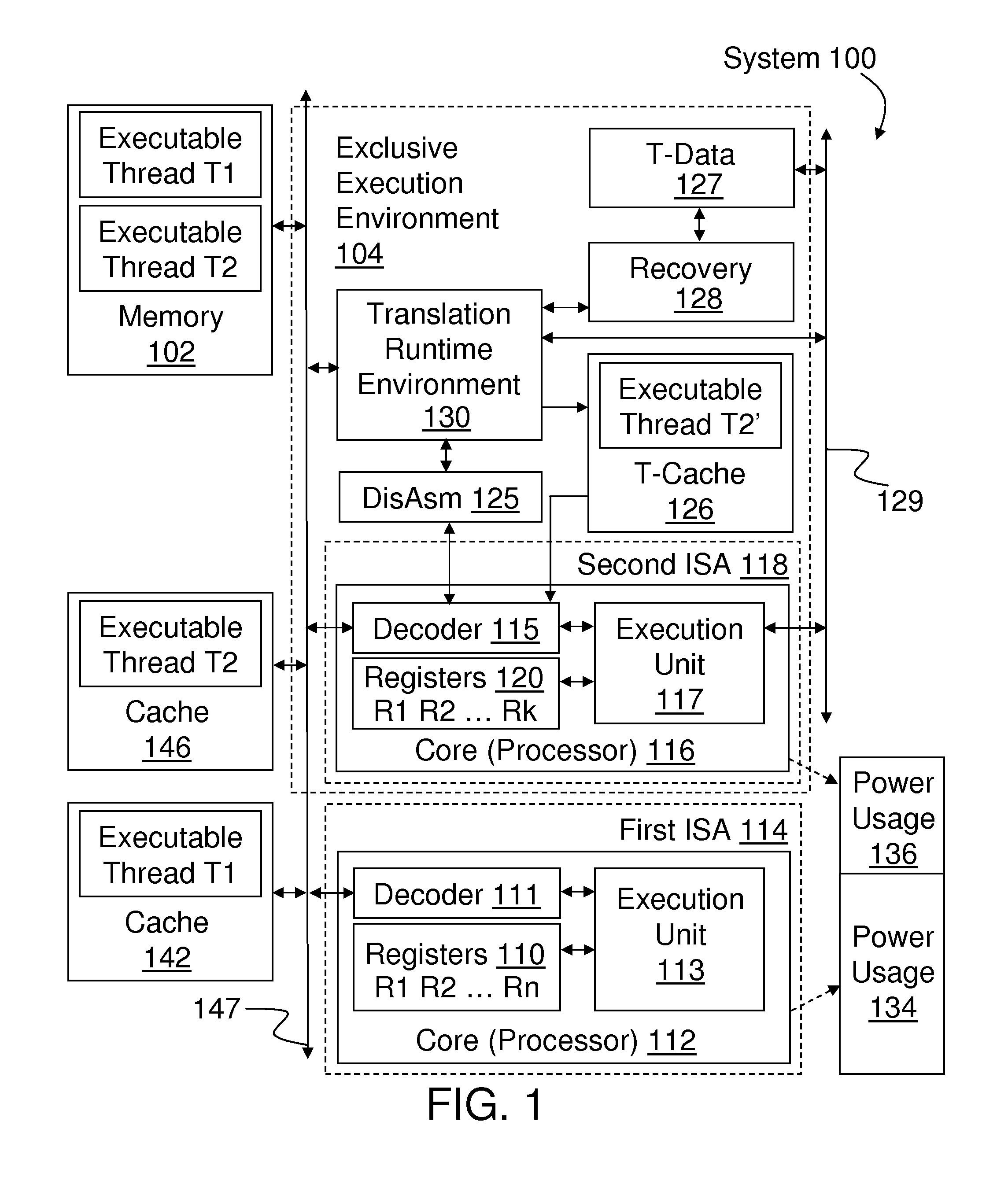 Method and apparatus for performance efficient ISA virtualization using dynamic partial binary translation