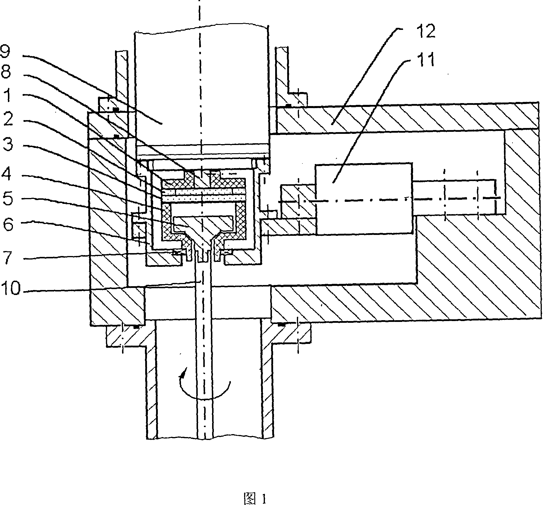 Apparatus for rotating and drawing of crystal with damping