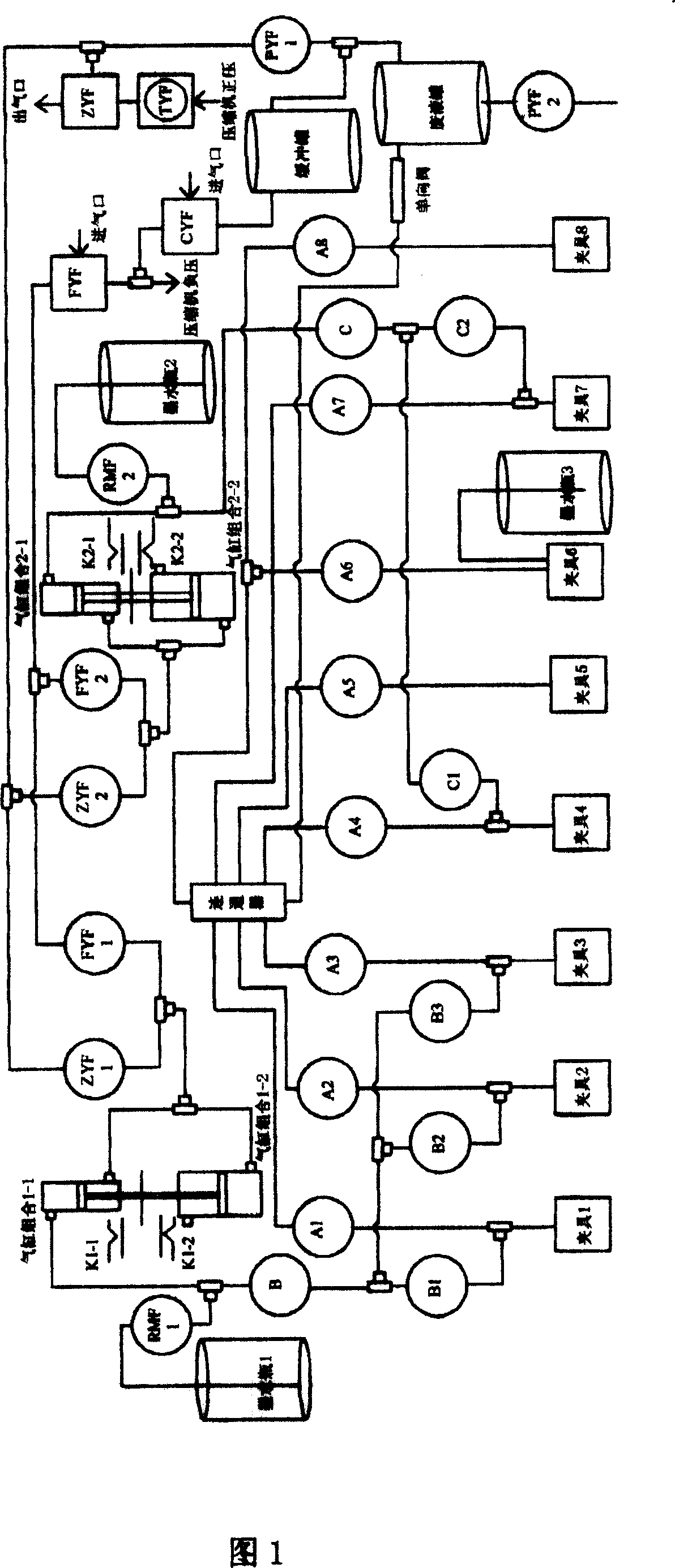 Composite cylinder pressurizing ink-joiner