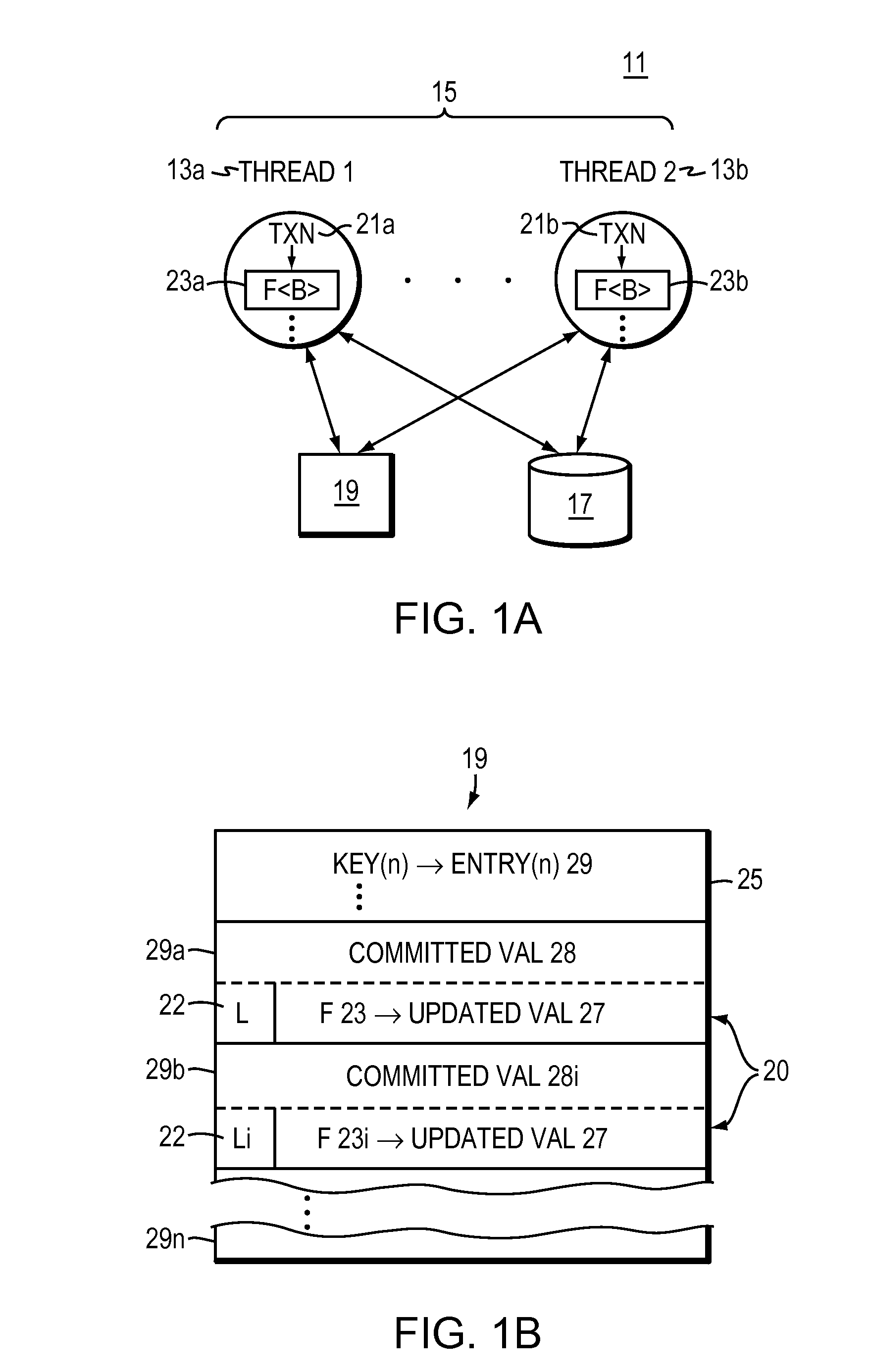 Method for coordinating updates to database and in-memory cache