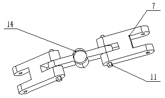 Double-clip type pot seedling transplanting and clamping device with double clamps