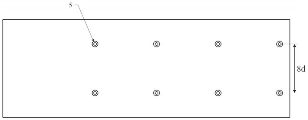 Array impact structure based on circular truncated cone and cylindrical protrusion