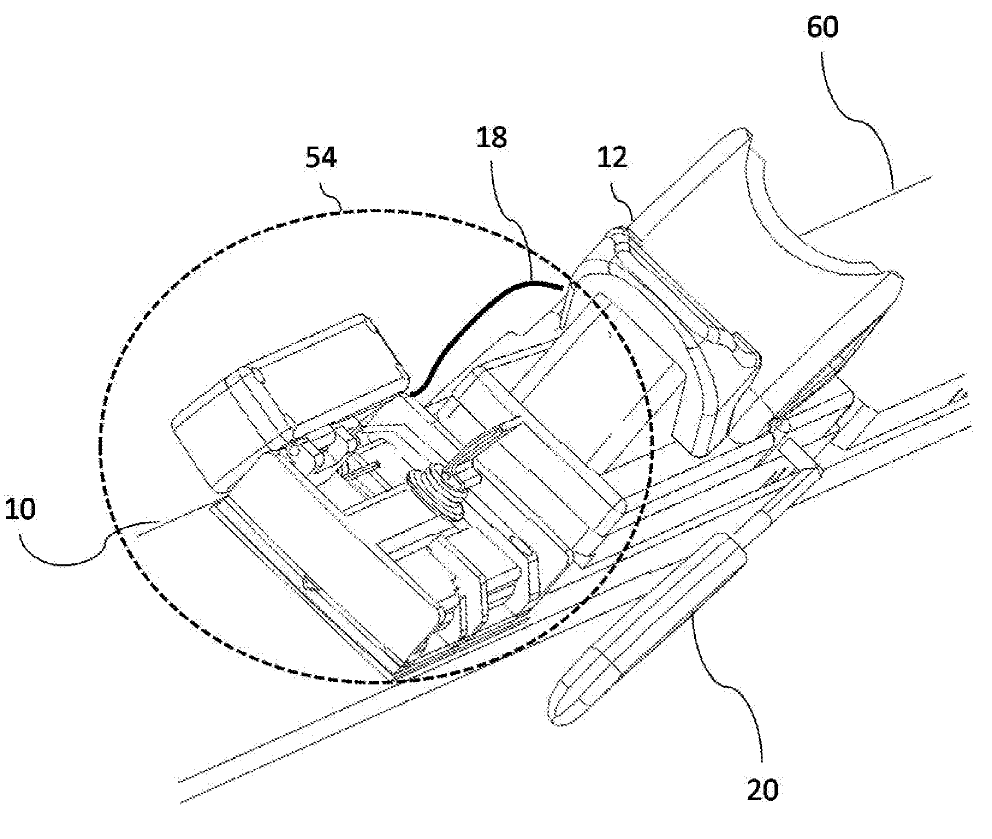 Mounting and suspension system for sliding non-contact displacement and speed measurement