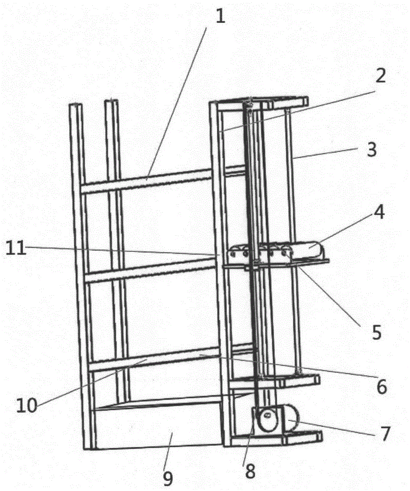 Express delivery point lifting type storage rack with automatic goods storage function and operation method of express delivery point lifting type storage rack
