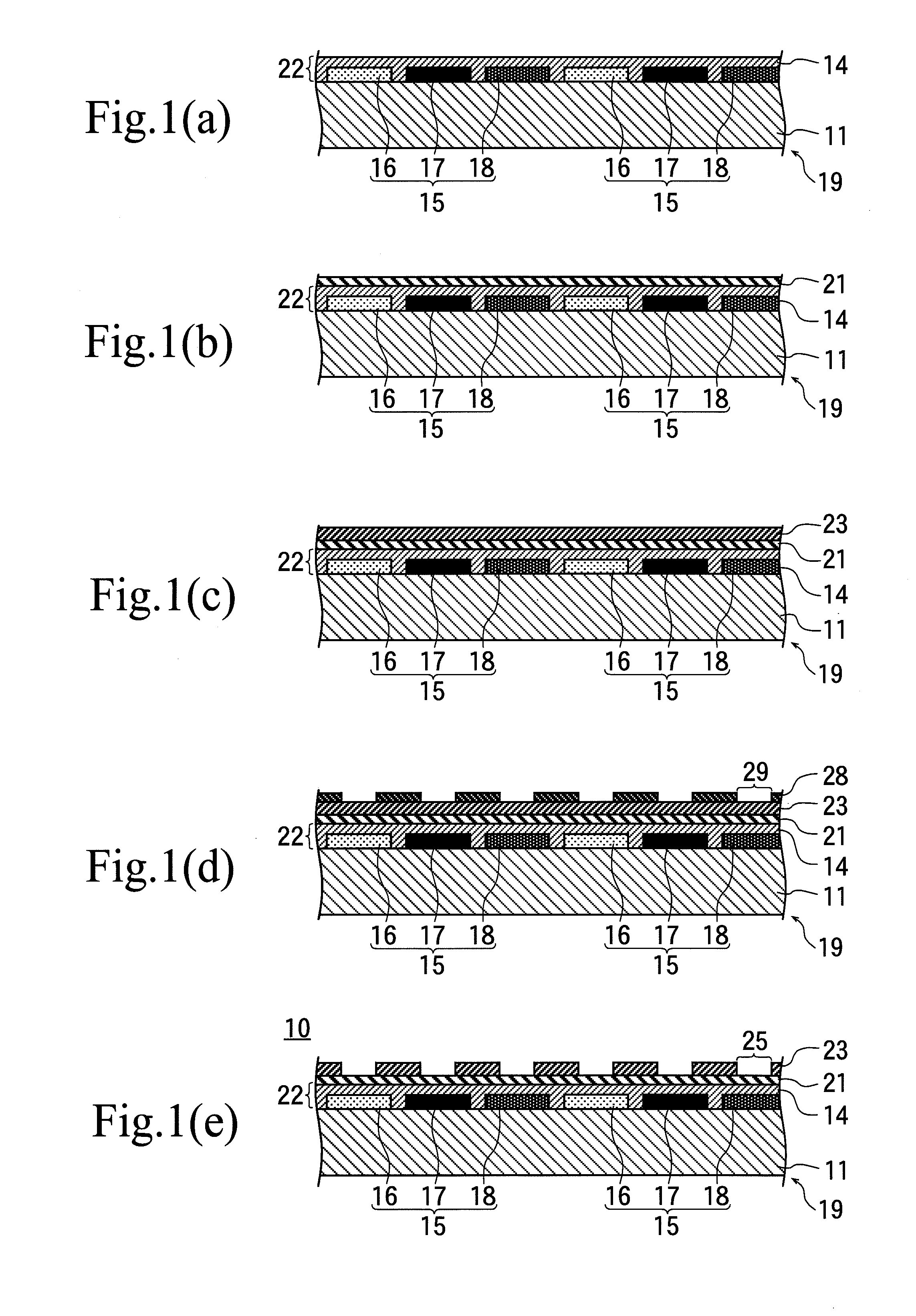 Method for producing color filter, color filter, liquid crystal display device and producing apparatus