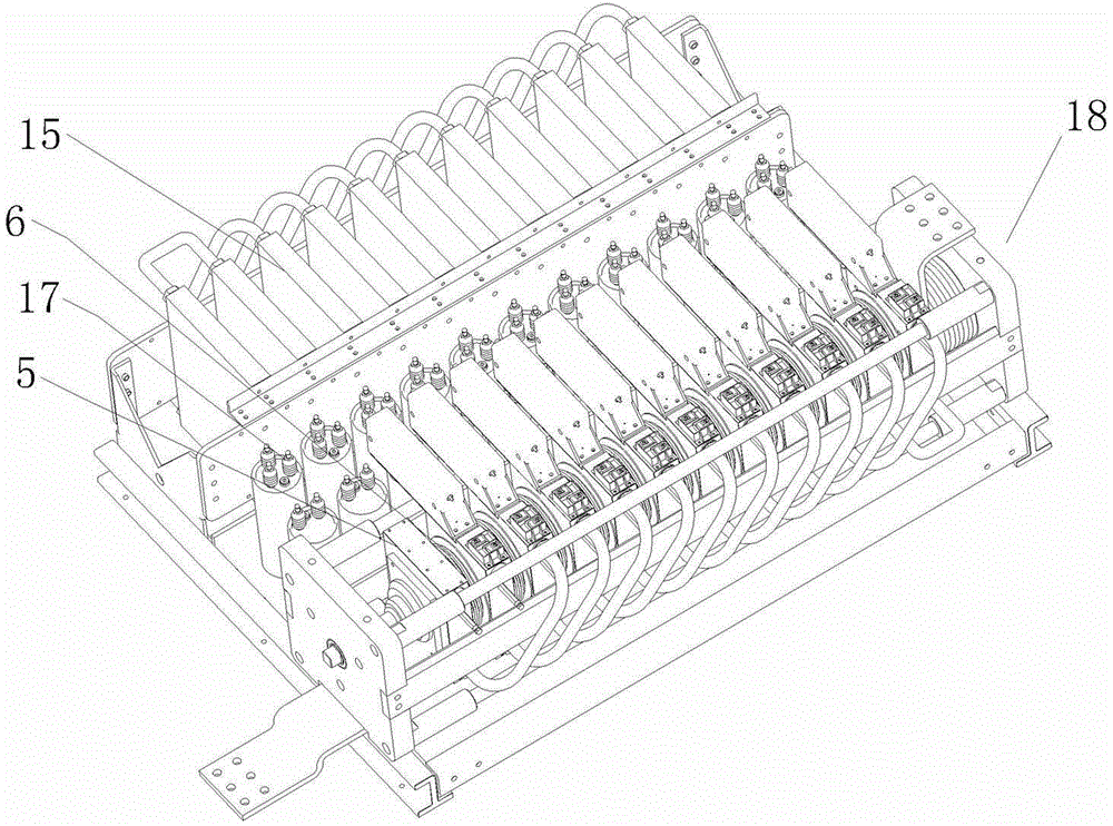 A thyristor converter valve assembly