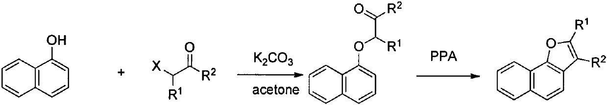 Preparation method of naphthofuran derivative