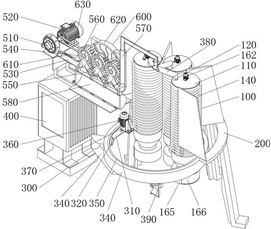 A composite cooling and heating cycle drying device for industrial gas drying