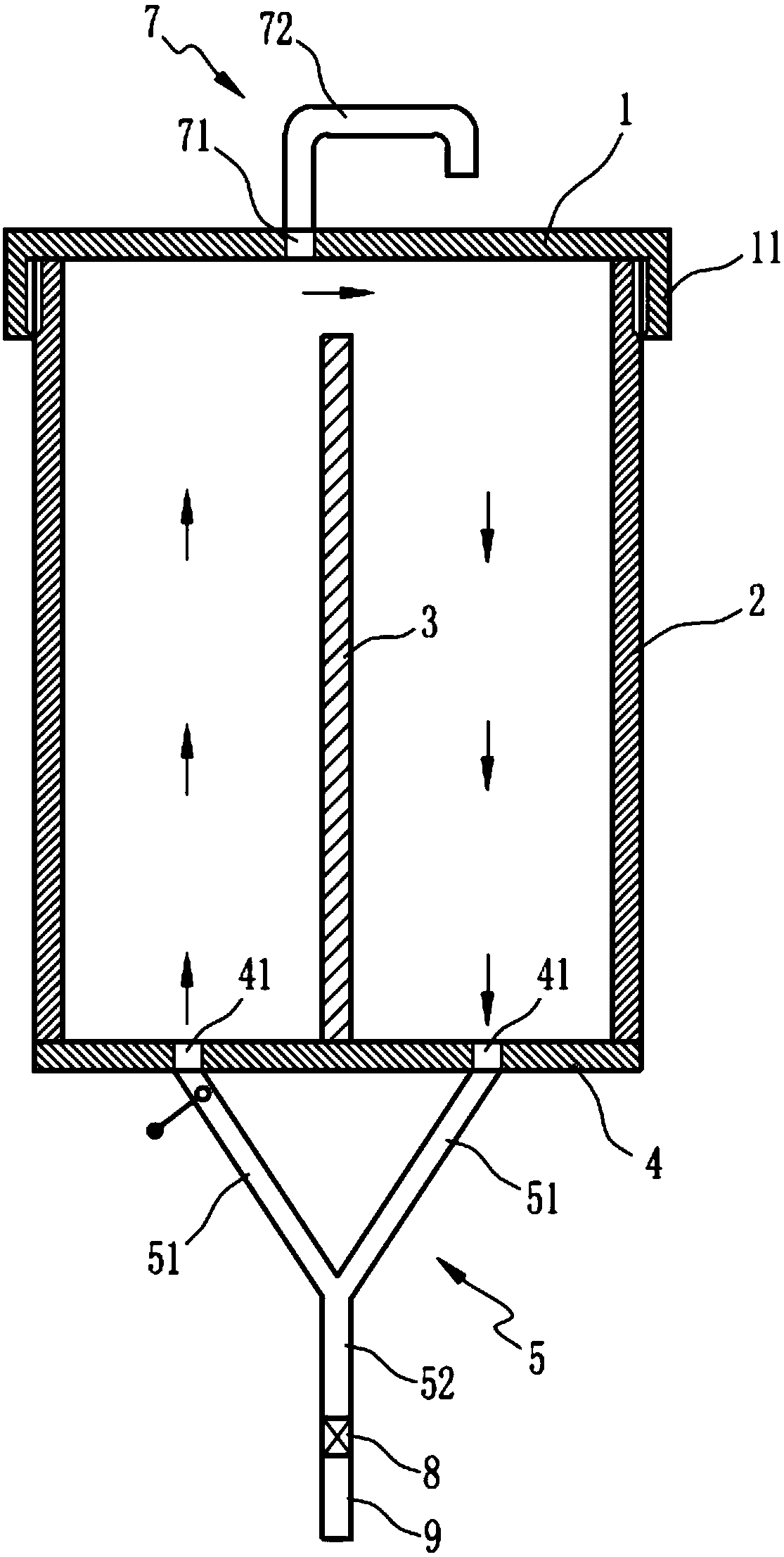 Internal circulation column photoreactor