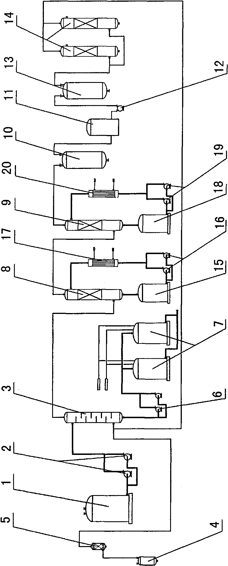Continuous stripping process and device for chlorinated paraffin