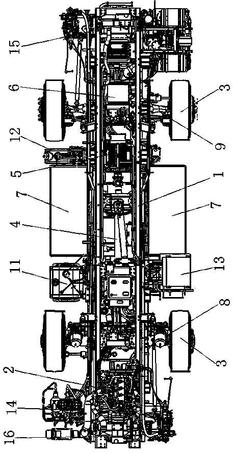 Bidirectional hybrid power three-type chassis